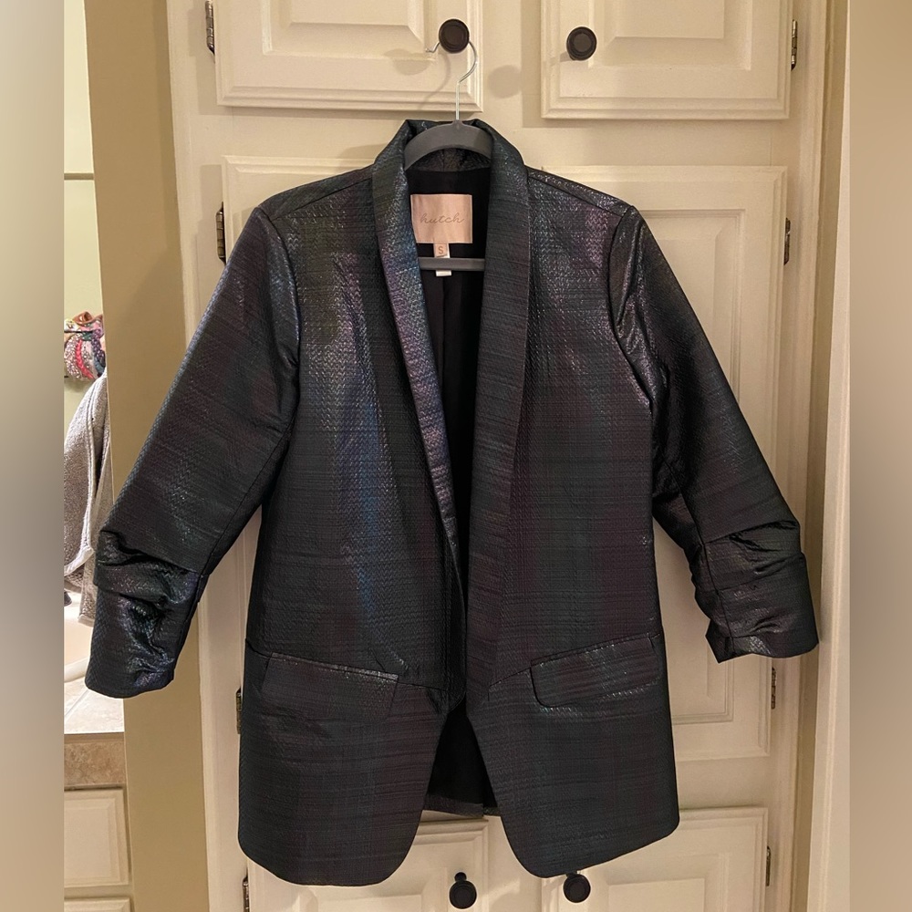 Metallic blazer from Hutch at Anthropologie. Size S. Worn once. Perfect cond.